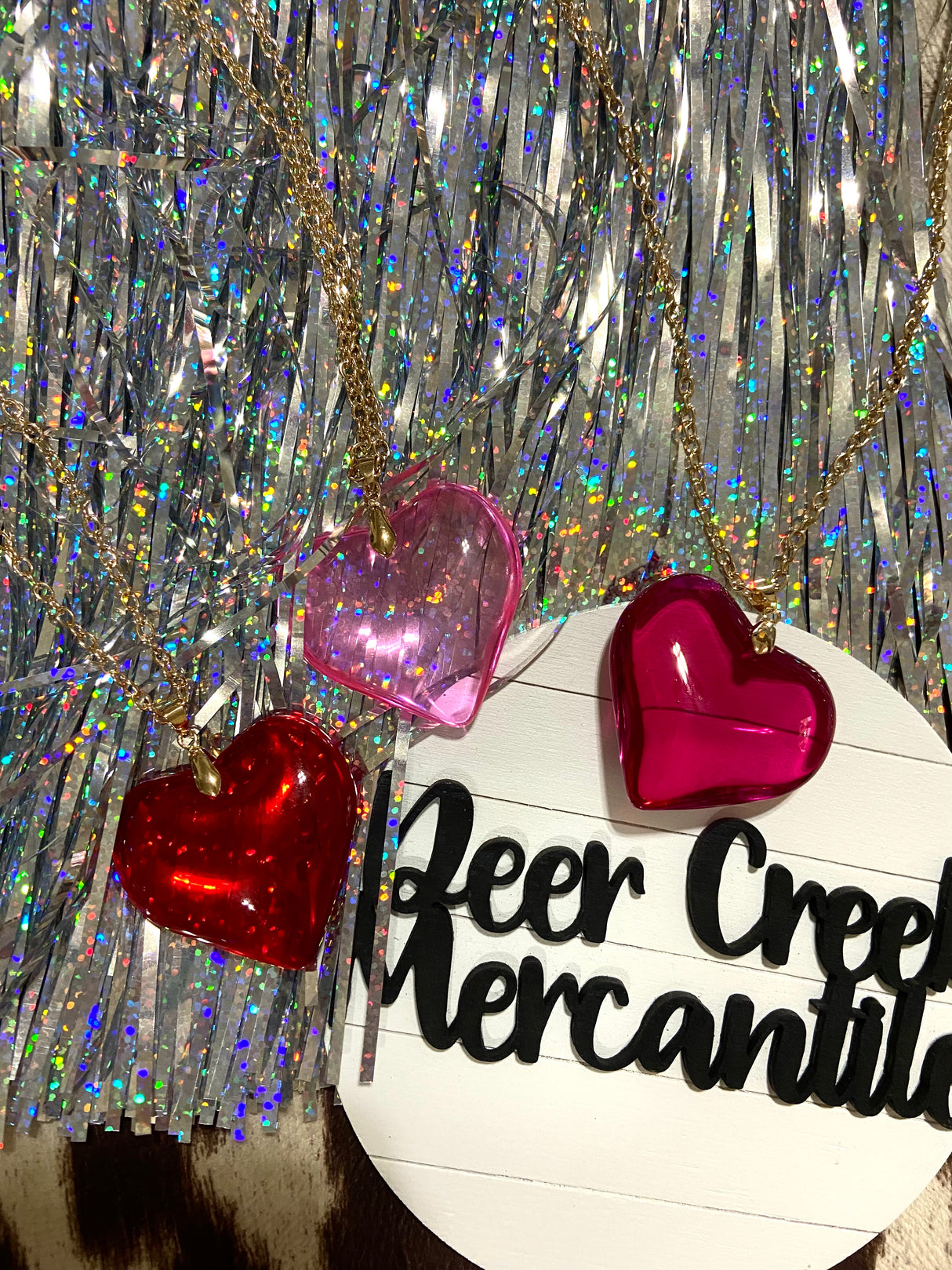 Valentine's Heart Pendant Necklace - Deer Creek Mercantile