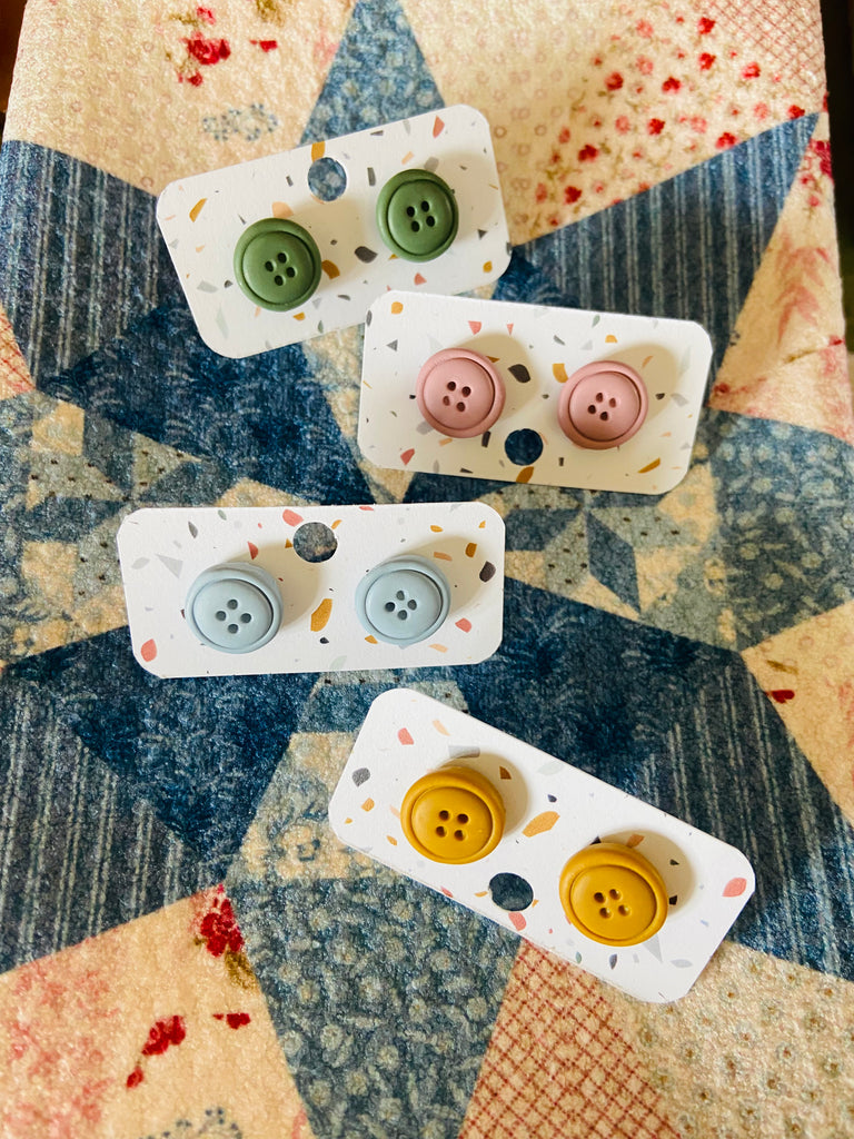 Button Stud Earrings - Deer Creek Mercantile
