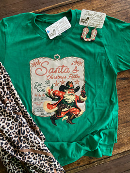 Deer Creek Rodeo Poster Christmas Graphic Tee *Green - Deer Creek Mercantile