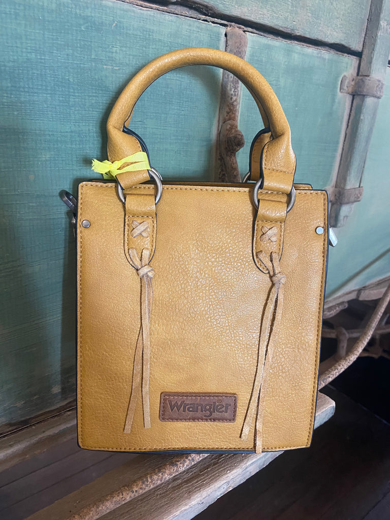 Wrangler North South Mini Tote/Crossbody -Mustard - Deer Creek Mercantile