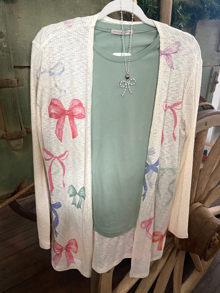 Pretty In Bows Cardigan - Deer Creek Mercantile