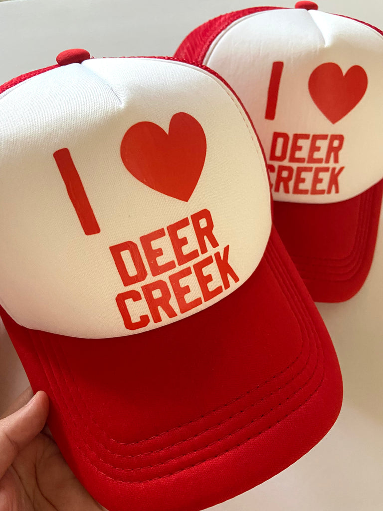 I heart Deer Creek Retro Trucker Hat - Deer Creek Mercantile