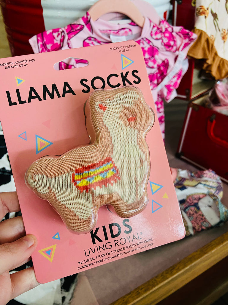 Kids 3D Llama Socks - Deer Creek Mercantile