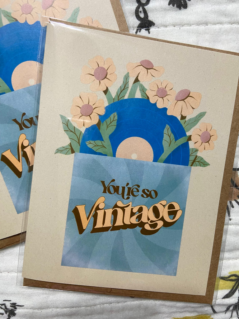 Birthday Vintage Record Greeting Card (BM) - Deer Creek Mercantile