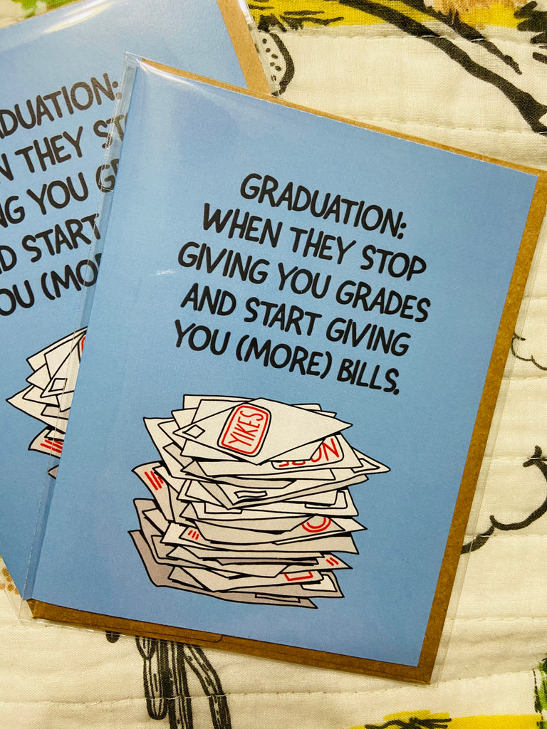 Graduation Bills Greeting Card (BM) - Deer Creek Mercantile