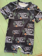 World Needs More Cowboys Romper - Deer Creek Mercantile