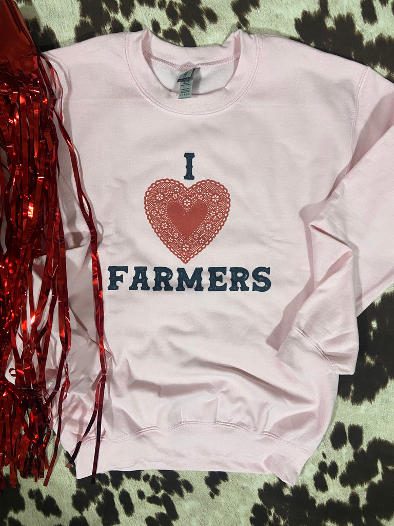 I Heart Farmers Sweatshirt - Deer Creek Mercantile