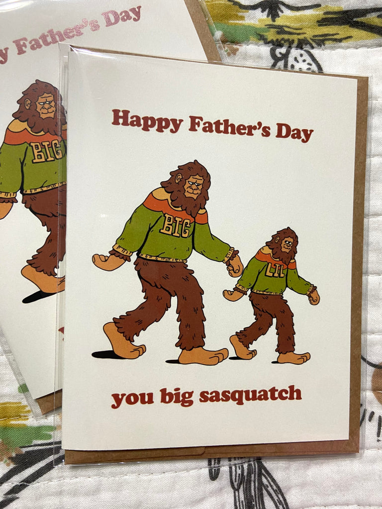 Father's Day Sasquatch Greeting Card (BM) - Deer Creek Mercantile