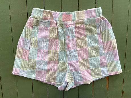 Pink Striped & Checker Boxer Shorts - Deer Creek Mercantile