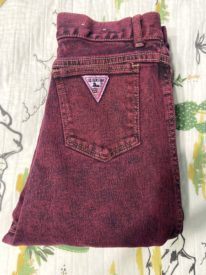 Vintage Golden Star *Burgundy Acid Wash Denim Jeans - Deer Creek Mercantile