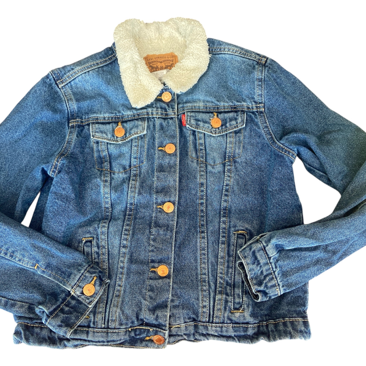 Pre-Loved Levi's Youth Sherpa Denim Jacket *Youth XL - Deer Creek Mercantile