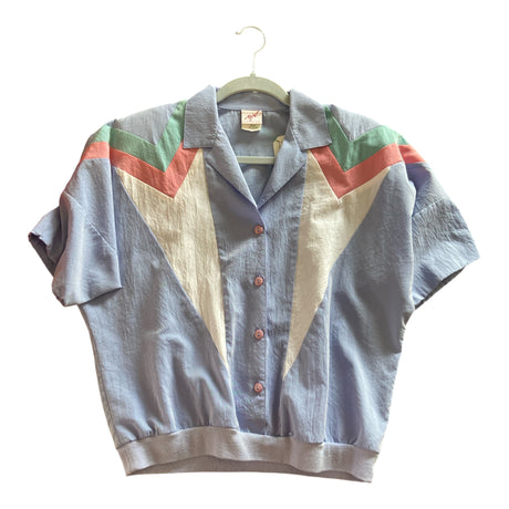 Vintage Pastel Windbreaker Top GRAFF Brand *Size Medium - Deer Creek Mercantile