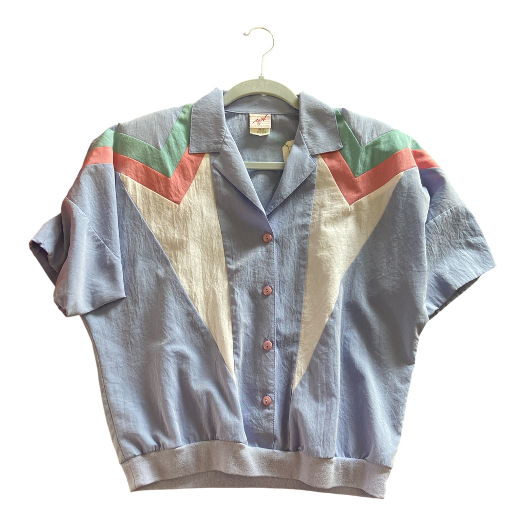 Vintage Pastel Windbreaker Top GRAFF Brand *Size Medium - Deer Creek Mercantile