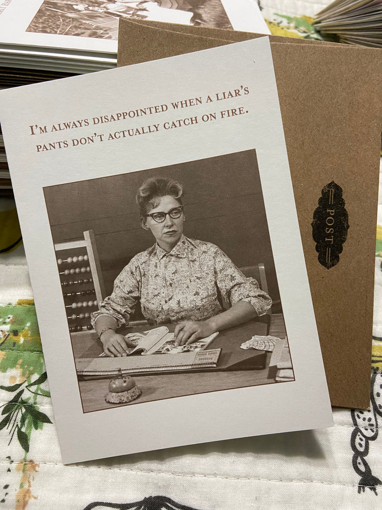 Pants On Fire Birthday Greeting Card (SM) - Deer Creek Mercantile