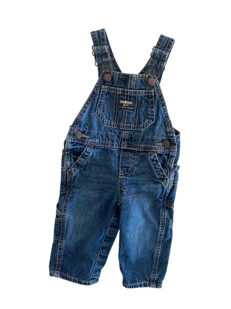 Pre-Loved OshKosh Denim Overalls Size 9M - Deer Creek Mercantile