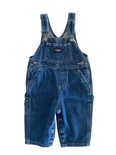 Pre-Loved OshKosh Denim Overalls Size 12M - Deer Creek Mercantile