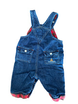 Pre-Loved GAP Denim Overalls W/ Red Plaid Size 3-6 Months “My First Denim” - Deer Creek Mercantile