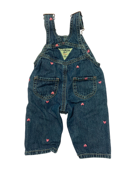 Pre-Loved OshKosh Heart Overalls *0-3 Months - Deer Creek Mercantile