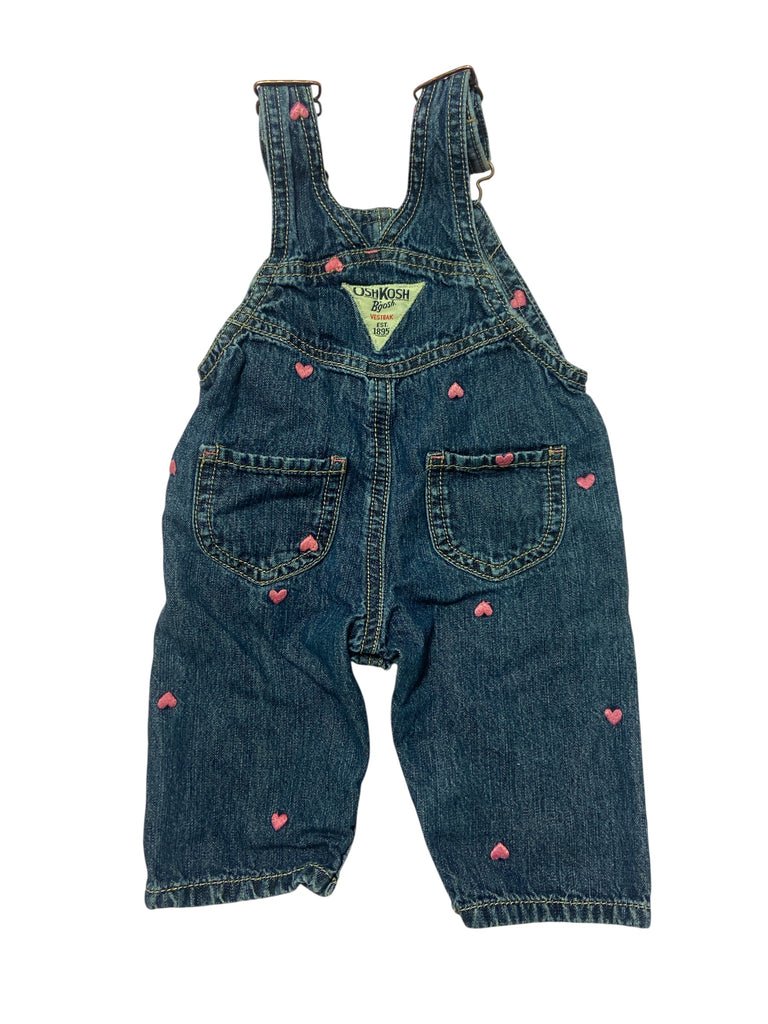 Pre-Loved OshKosh Heart Overalls *0-3 Months - Deer Creek Mercantile