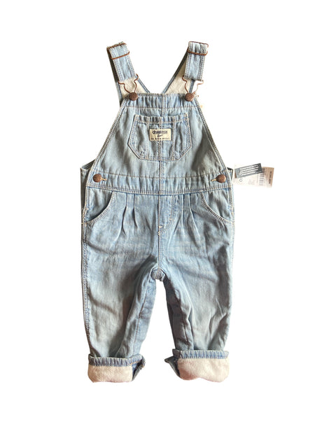 Pre-Loved OshKosh Overalls With Sherpa Lining Size 12M - Deer Creek Mercantile