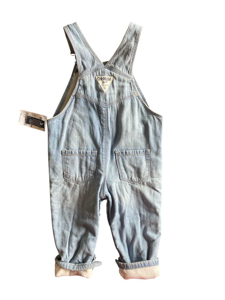 Pre-Loved OshKosh Overalls With Sherpa Lining Size 12M - Deer Creek Mercantile