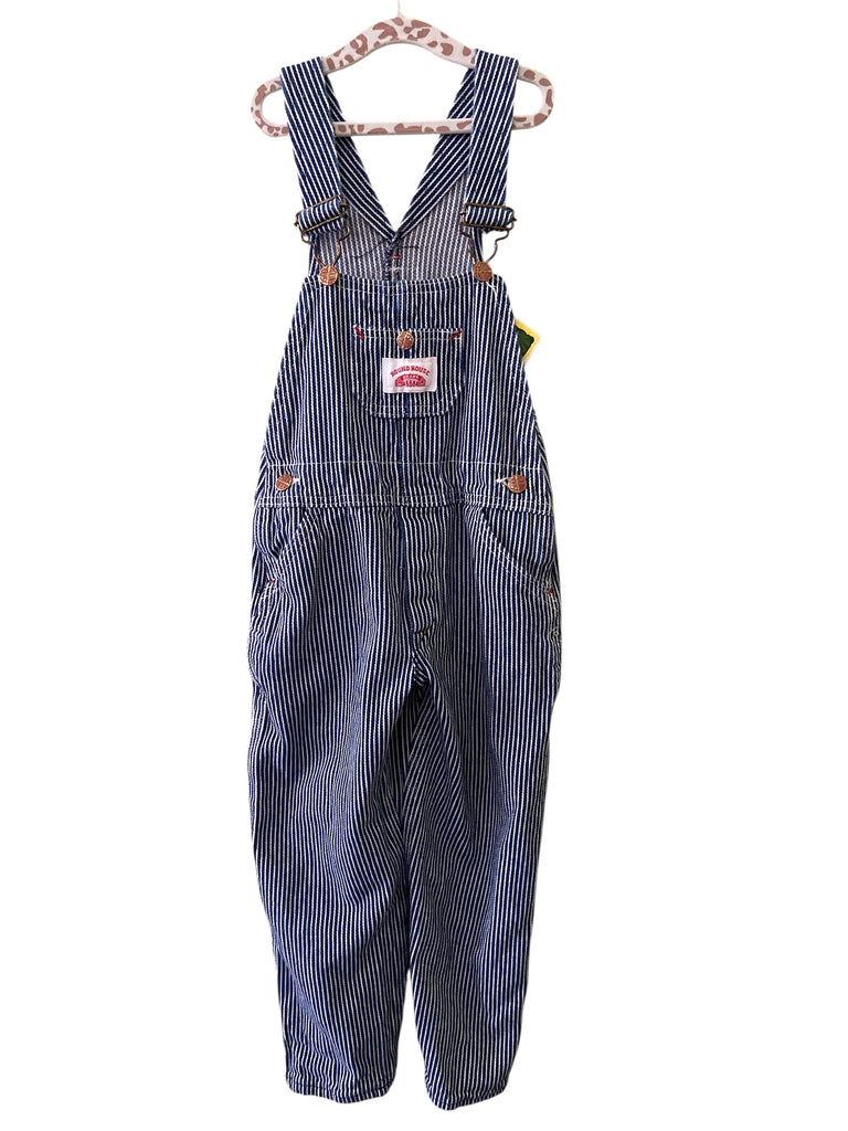 Vintage Round House Blue/White Striped Overalls Size 6 - Deer Creek Mercantile