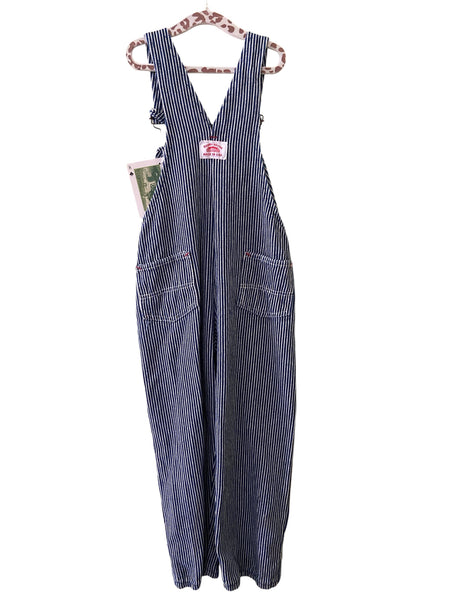 Vintage Round House Blue/White Striped Overalls Size 6 - Deer Creek Mercantile