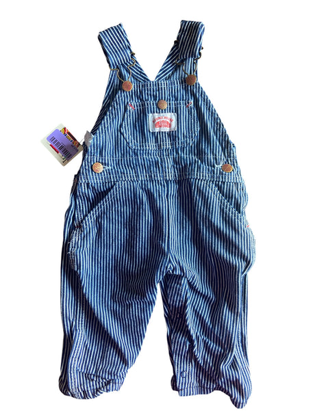 Pre-Loved Round House Blue/White Striped Overalls *18 Months - Deer Creek Mercantile