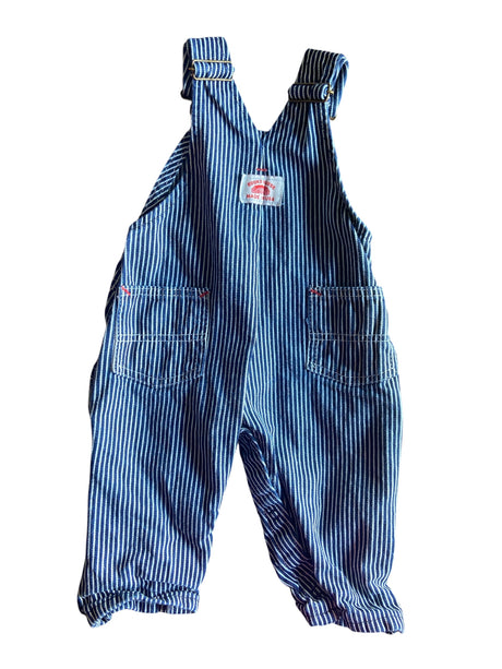 Pre-Loved Round House Blue/White Striped Overalls *18 Months - Deer Creek Mercantile