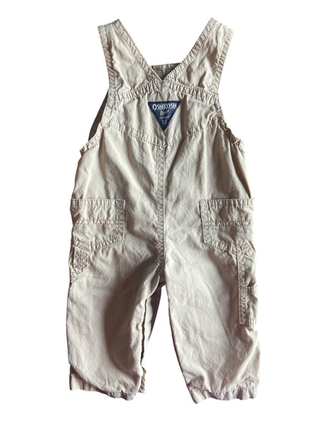 Pre-Loved OshKosh Tan Overalls Size 3/6 M - Deer Creek Mercantile