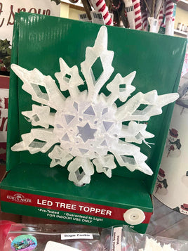 Christmas Snowflake Glitter Tree Topper - Deer Creek Mercantile
