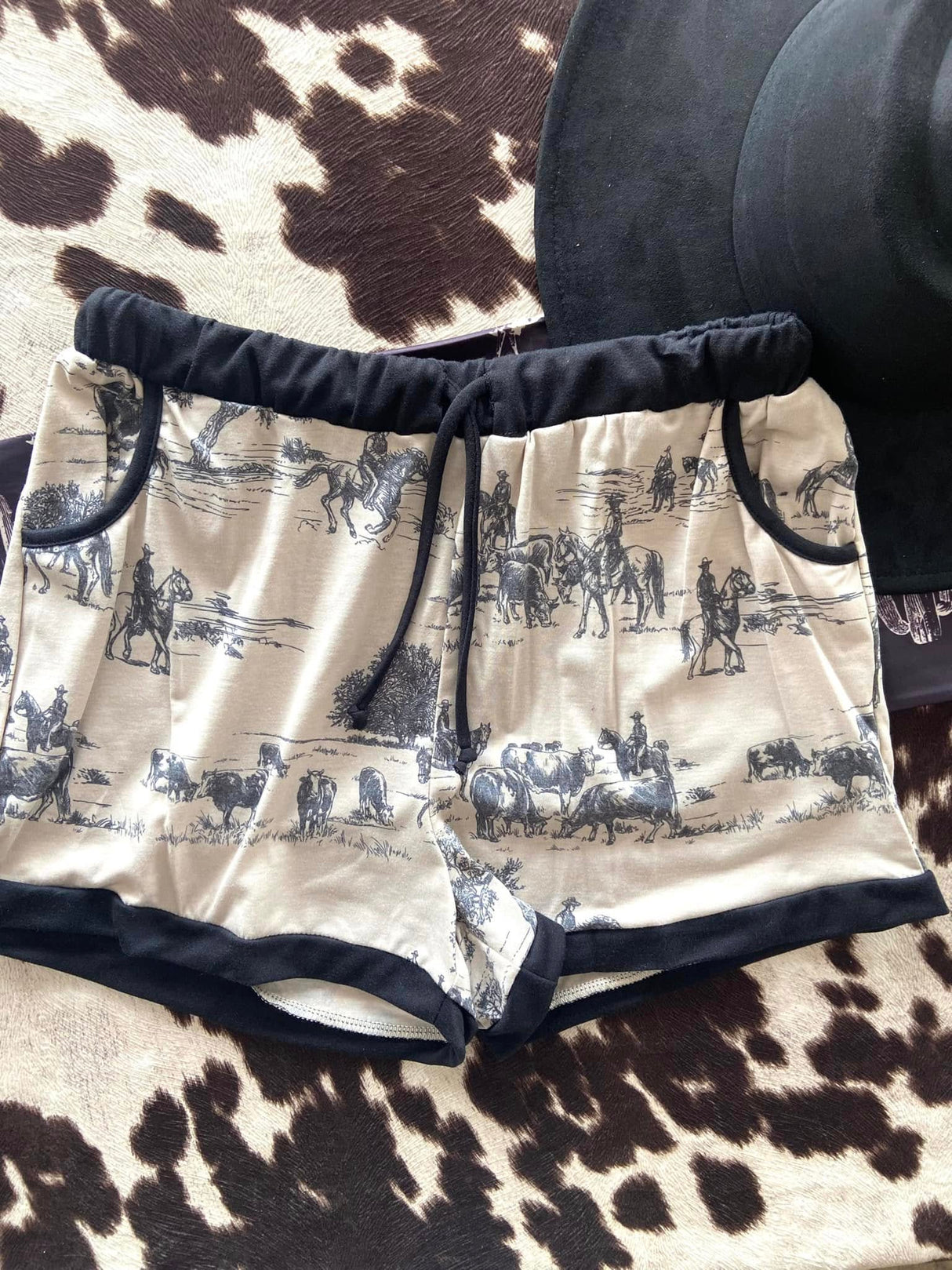 The Trails Western Cowboy Print Shorts - Deer Creek Mercantile