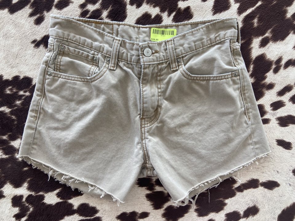 Vintage Tan Levi's Cutoff Shorts - Distressed Sz 29 SS25 - Deer Creek Mercantile