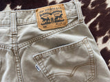 Vintage Tan Levi's Cutoff Shorts - Distressed Sz 29 SS25 - Deer Creek Mercantile