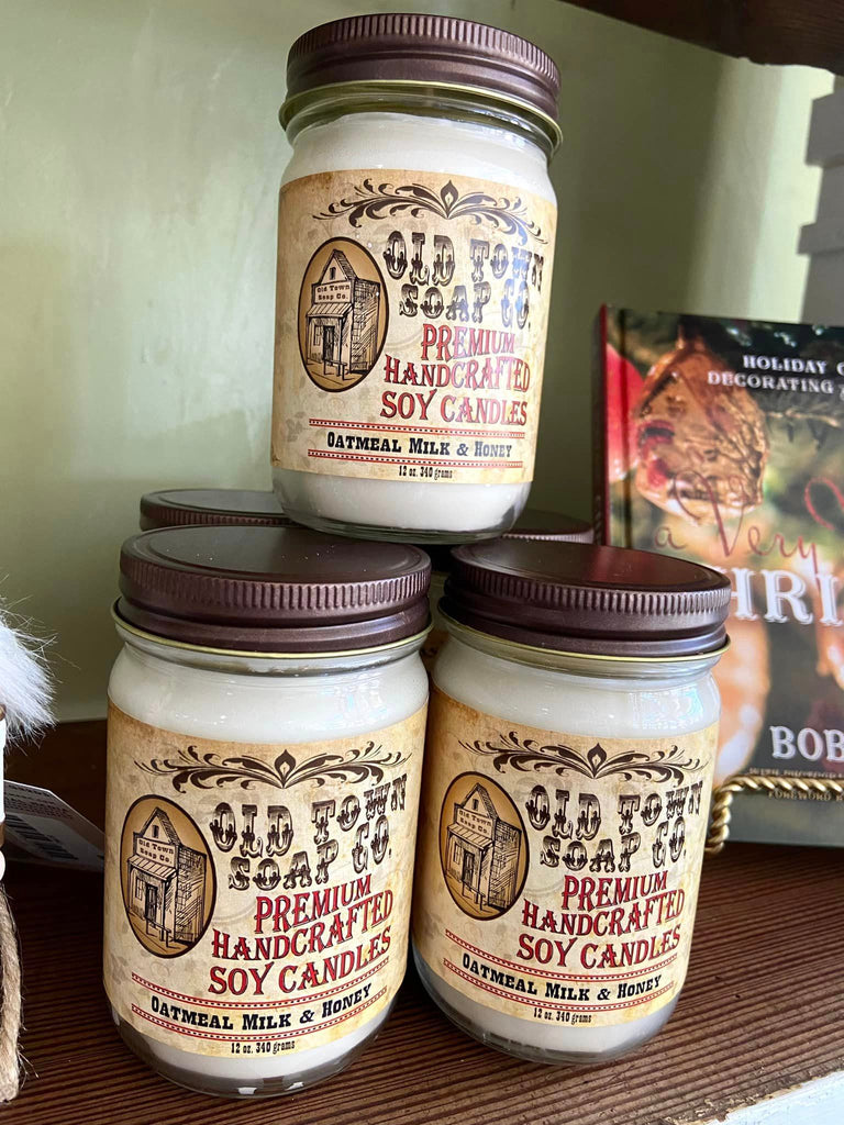 Old Town Candle (Oatmeal, Milk, + Honey) - Deer Creek Mercantile