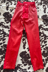 Vintage 90s Panhandle Slim Red Women's Denim Jeans - Deer Creek Mercantile