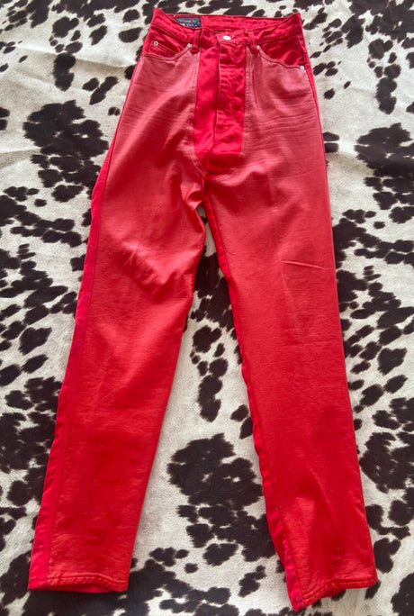 Vintage 90s Panhandle Slim Red Women's Denim Jeans - Deer Creek Mercantile