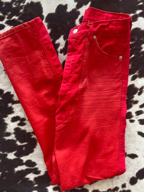 Vintage 90s Panhandle Slim Red Women's Denim Jeans - Deer Creek Mercantile