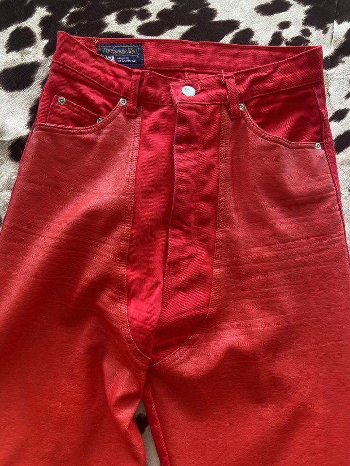 Vintage 90s Panhandle Slim Red Women's Denim Jeans - Deer Creek Mercantile