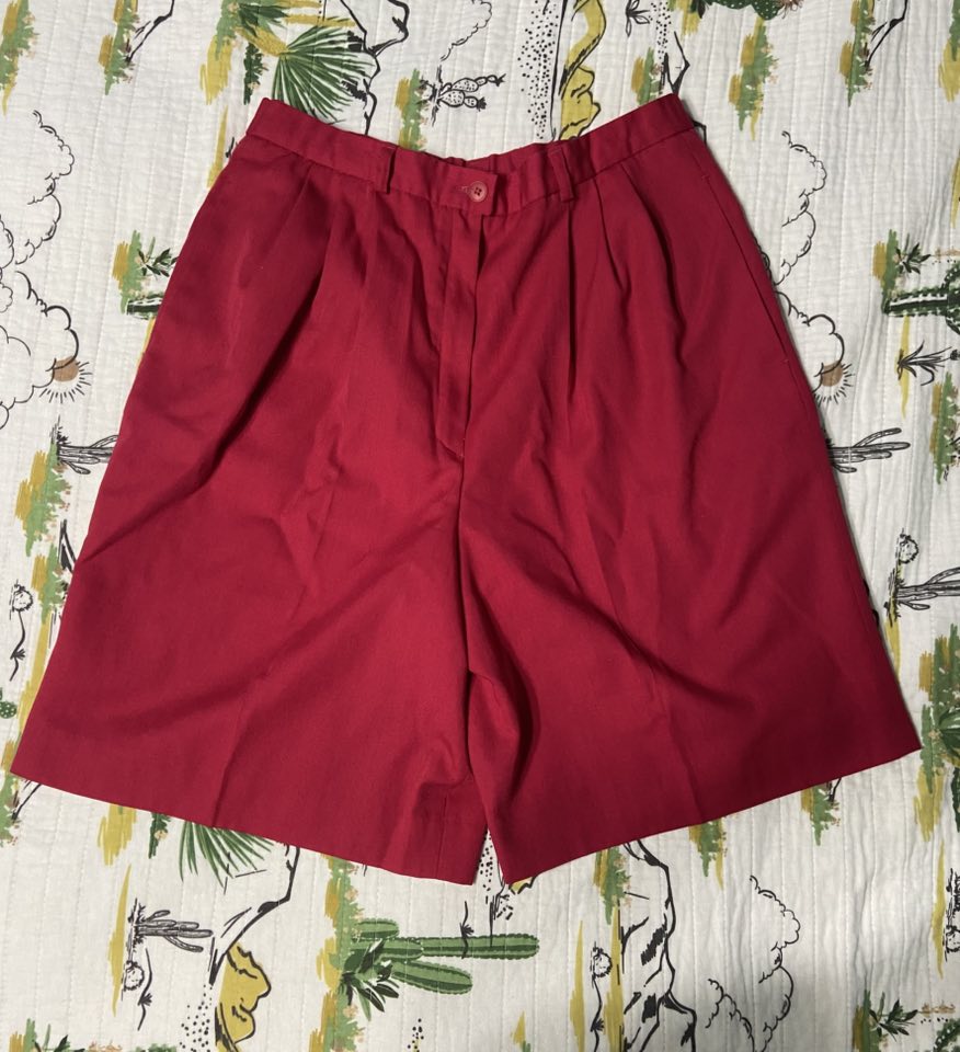 Vintage Pendleton Culotte Shorts *Burgundy - Deer Creek Mercantile