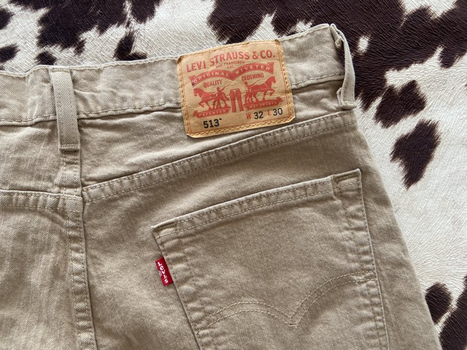 Vintage Tan Levi's Cutoff Shorts - Distressed Sz 32 - Deer Creek Mercantile