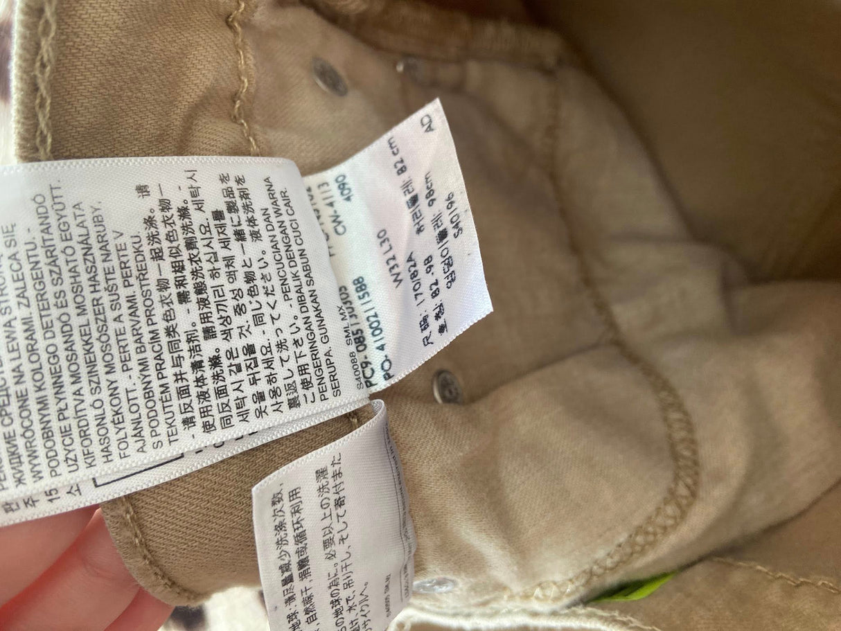 Vintage Tan Levi's Cutoff Shorts - Distressed Sz 32 - Deer Creek Mercantile