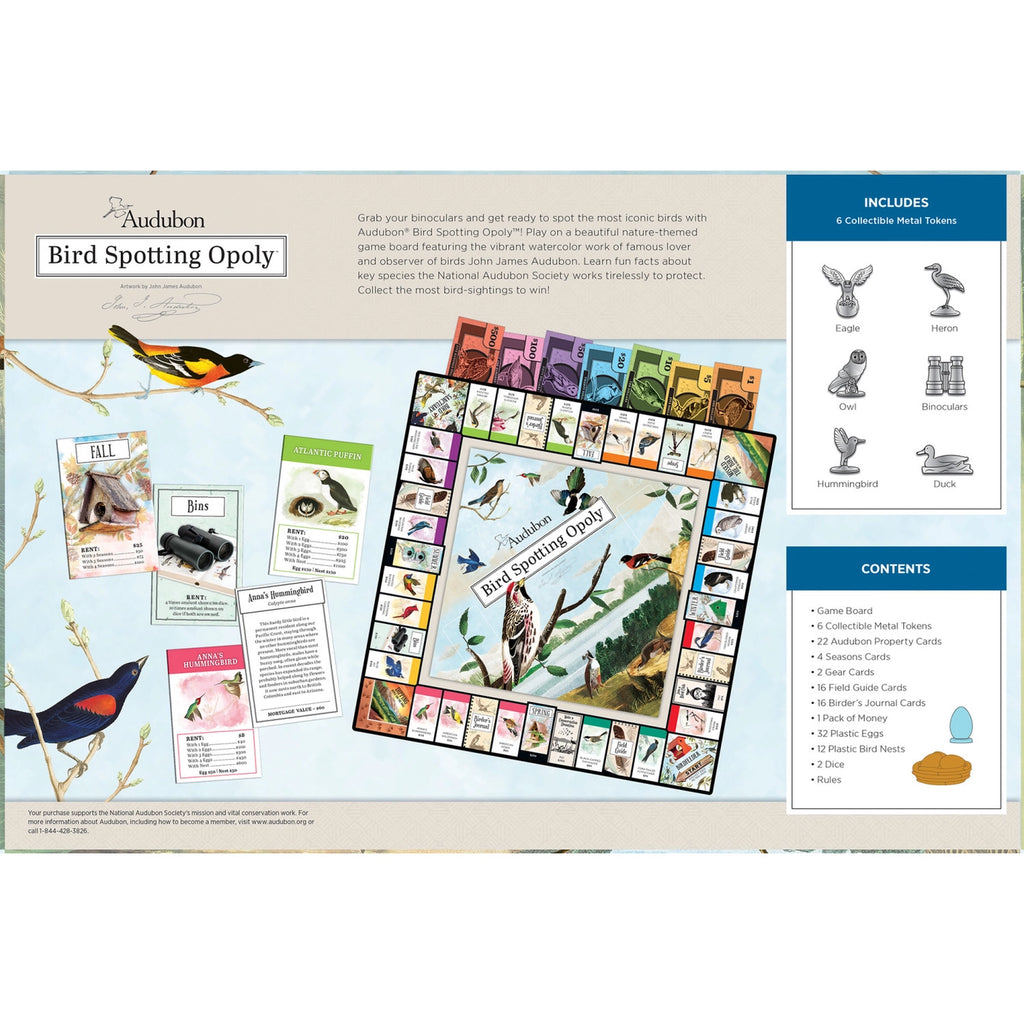 Audubon Bird Spotting Opoly Board Game - Deer Creek Mercantile