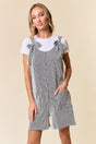 Shirley's Black/White Ribbed Romper - Deer Creek Mercantile