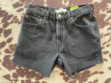 Vintage Black Cutoff Levi's Denim Shorts Sz 34 (Fits like 32") - Deer Creek Mercantile