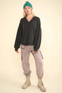 Doorbuster #73: Ribbed Oversized Top *Charcoal - Deer Creek Mercantile