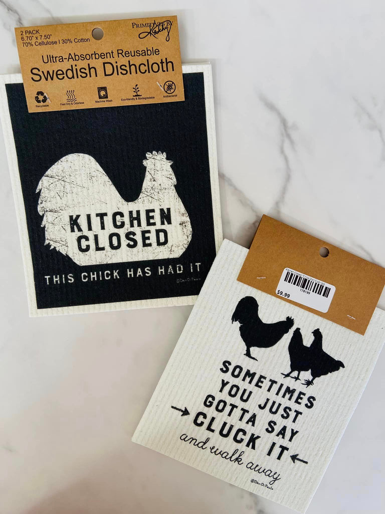 Kitchen Closed *Chick Dish Cloth Set - Deer Creek Mercantile