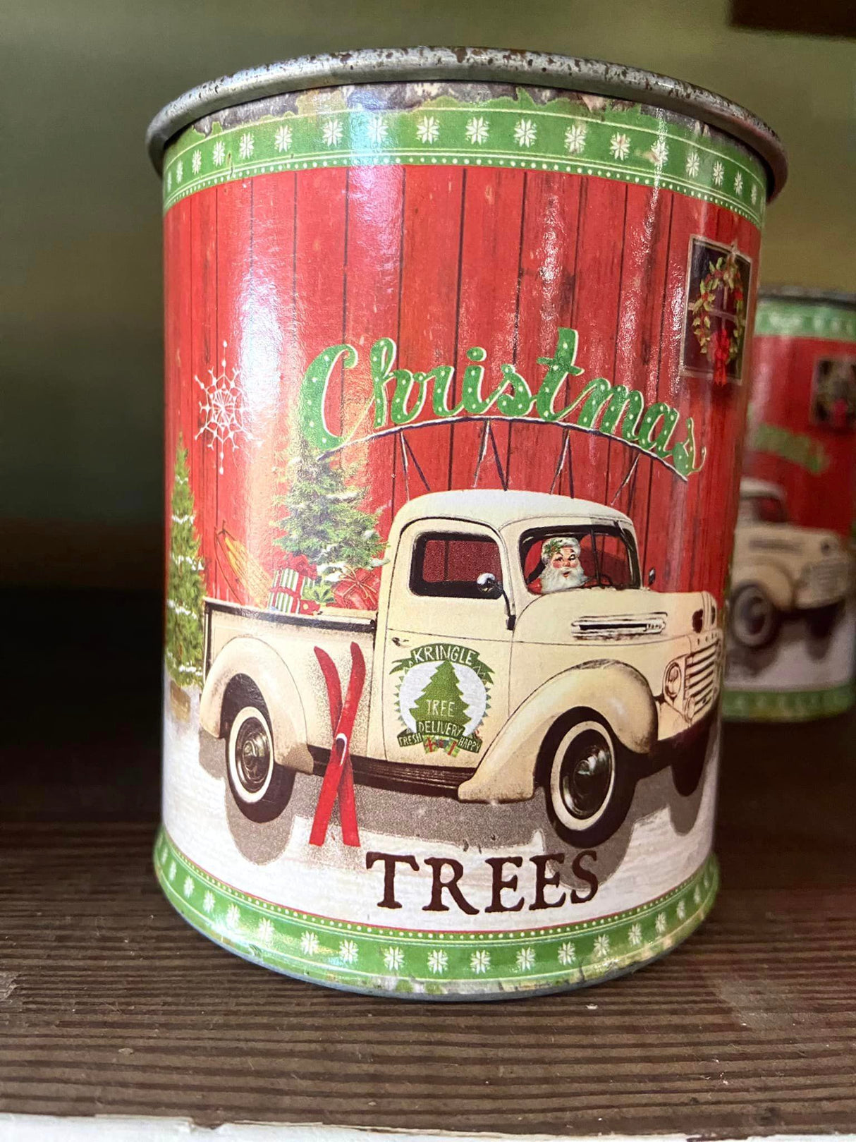 Christmas Collection Christmas Tree Can - Deer Creek Mercantile