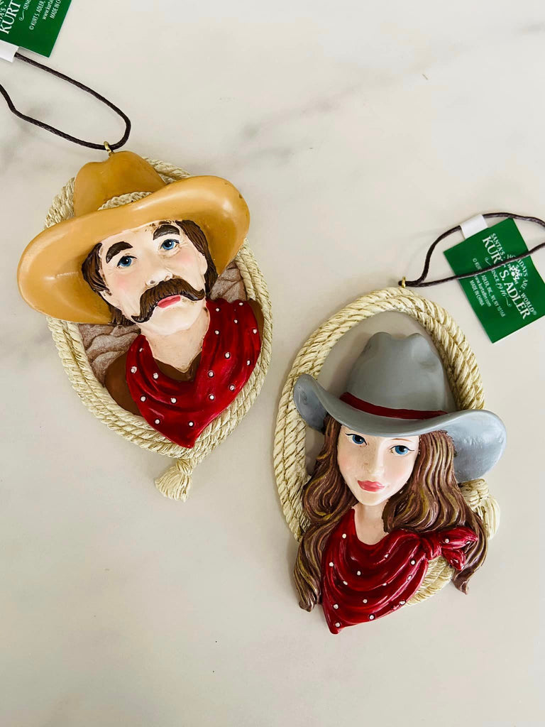 Western Cowboy/Cowgirl Ornament *Kurt S. Adler - Deer Creek Mercantile