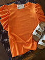 Norma's Orange Basic Ribbed + Ruffle Top - Deer Creek Mercantile